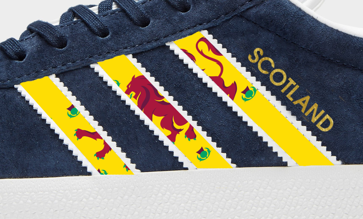 Limited edition Adidas Scotland Euro 24 Navy Gazelle trainers / sneakers