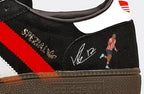 Limited edition Brentford FC Ivan Toney inspired Black / Red / white suede adidas handball spezial trainers