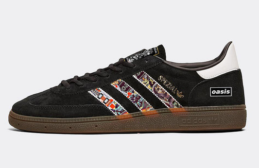 Limited edition Oasis Wonderwall lyrics inspired black / white  Adidas custom Handball Spezial trainers / sneakers