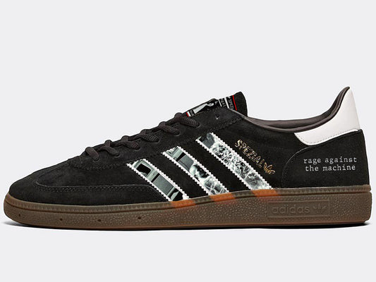 Limited edition Rage Against The Machine - Adidas custom Black Handball Spezial trainers / sneakers