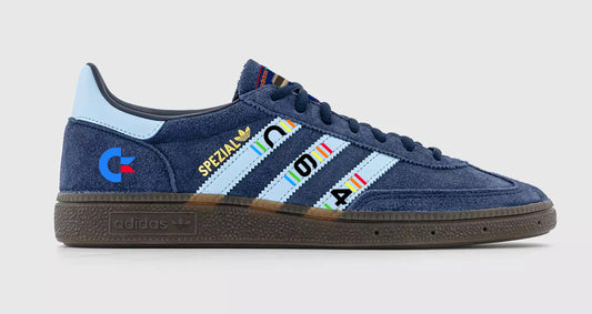 Limited edition Commodore 64 - Adidas custom Dark blue Handball Spezial trainers / sneakers