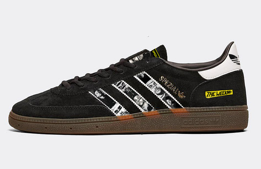 Limited edition The Weekend - Beauty behind the madness - Adidas custom Black / white Handball Spezial trainers / sneakers