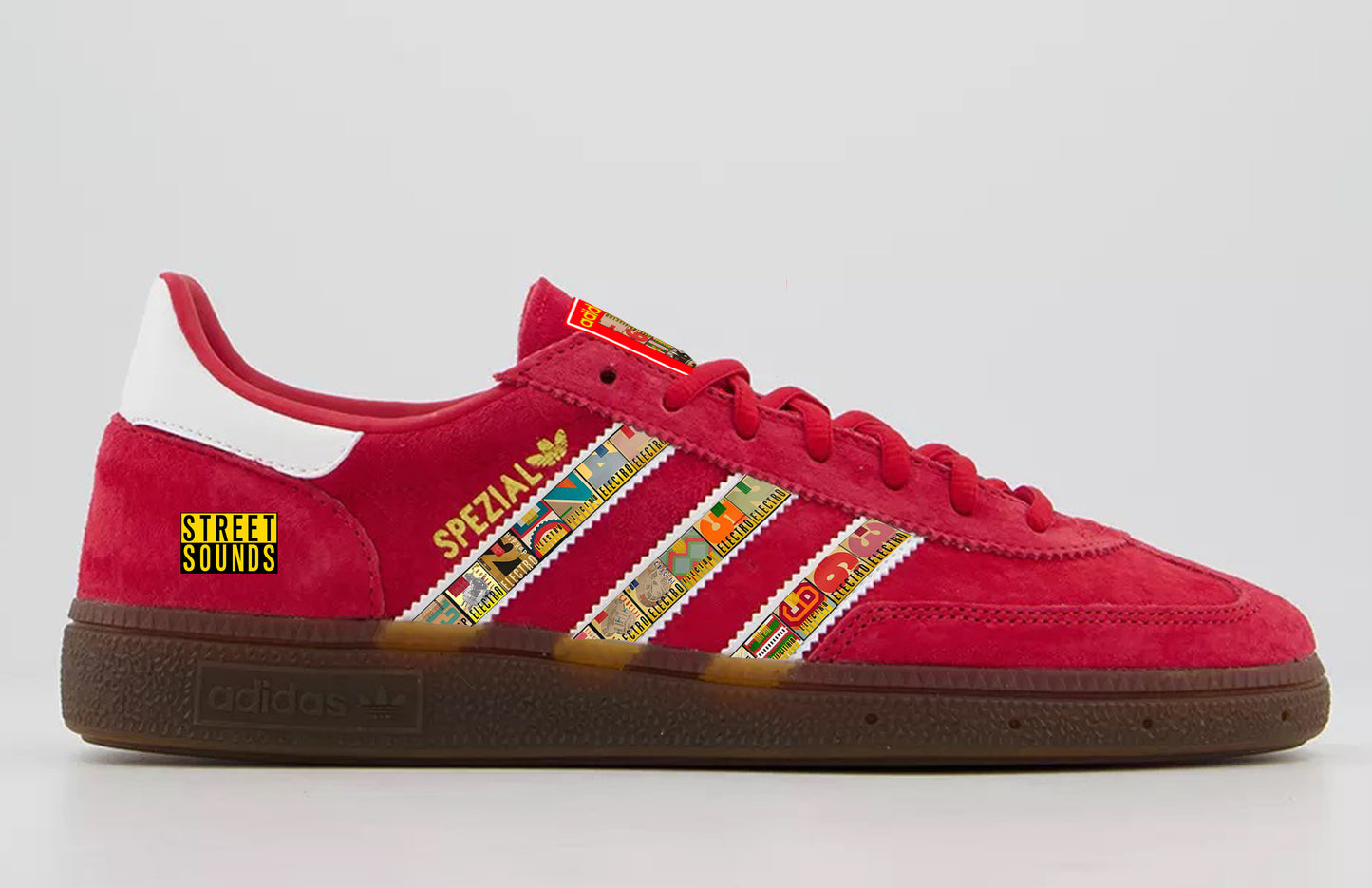 Limited edition Street Sounds Electro  Red / white suede Adidas Handball Spezial trainers  / sneakers