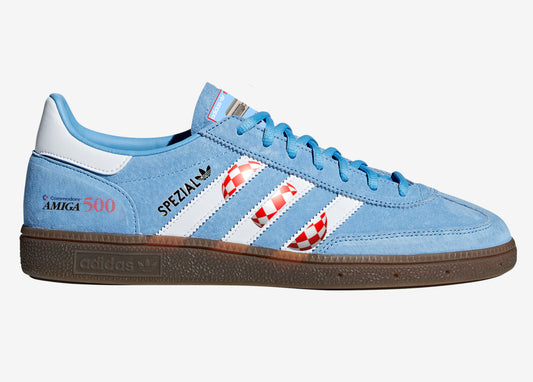 Limited edition Commodore Amiga 500 - Adidas custom light blue Handball Spezial trainers / sneakers