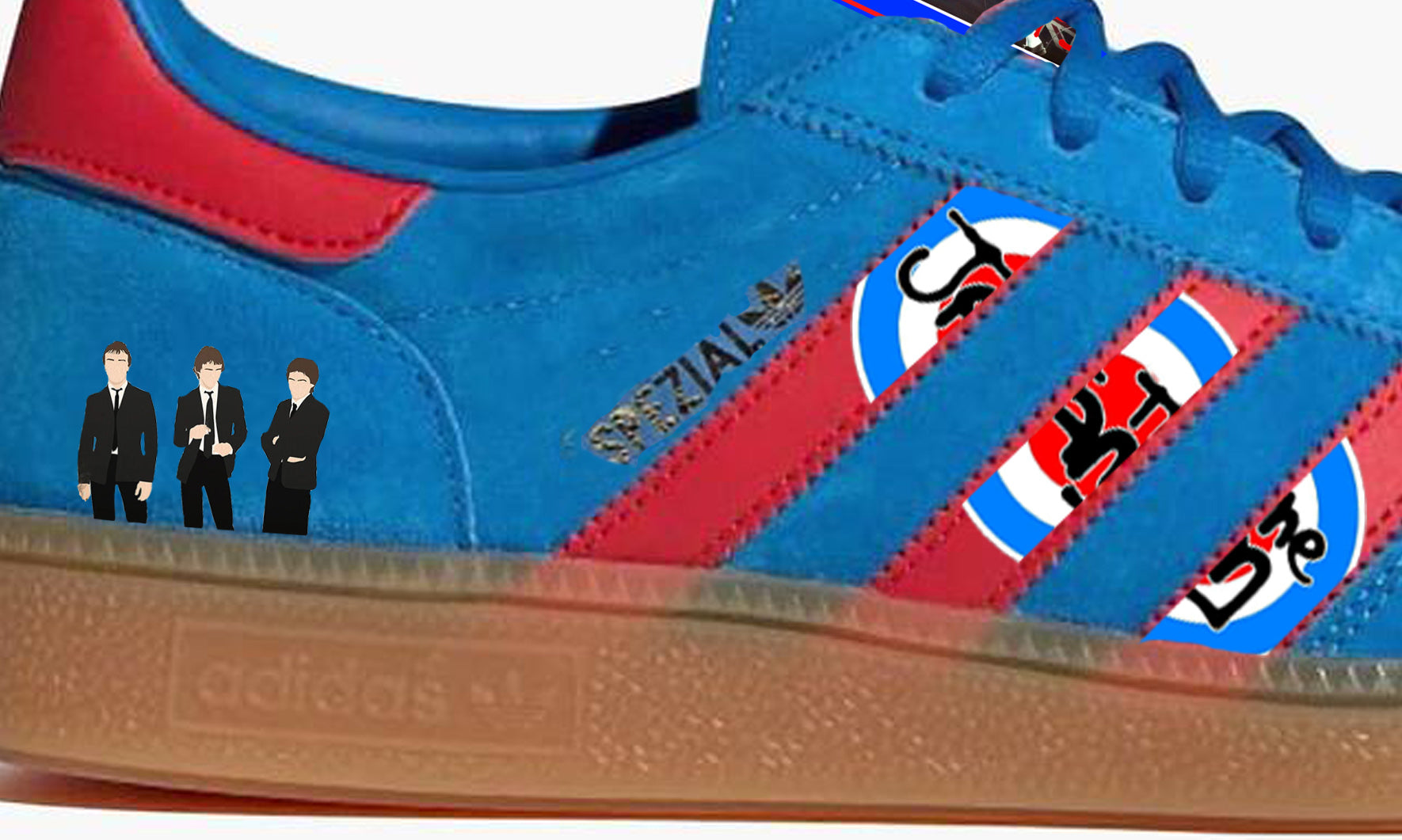 Limited edition The Jam - Adidas Royal blue custom Handball Spezial trainers / sneakers