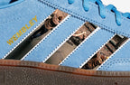 Limited edition Oasis Live 25 Wembley Adidas custom Light blue / white Handball Spezial trainers / sneakers