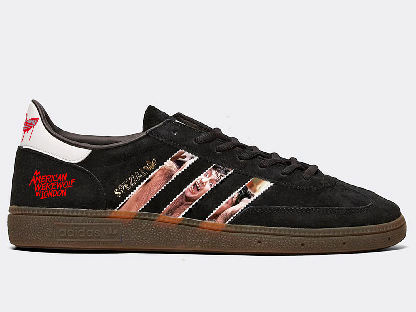 Limited edition An American Werewolf in London Black Adidas Spezial trainers / sneakers