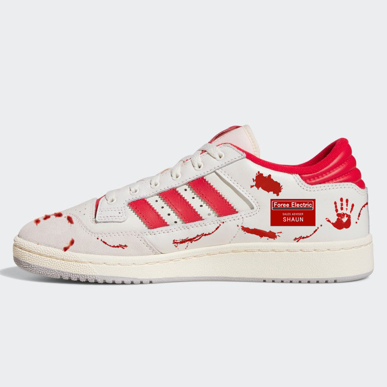 Limited edition Shaun of the dead white / red Adidas Centennial 85 Low trainers / sneakers