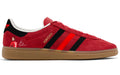 Limited edition Manchester United Eric Cantona inspired Red / Black Adidas custom Munchen trainers  / sneakers