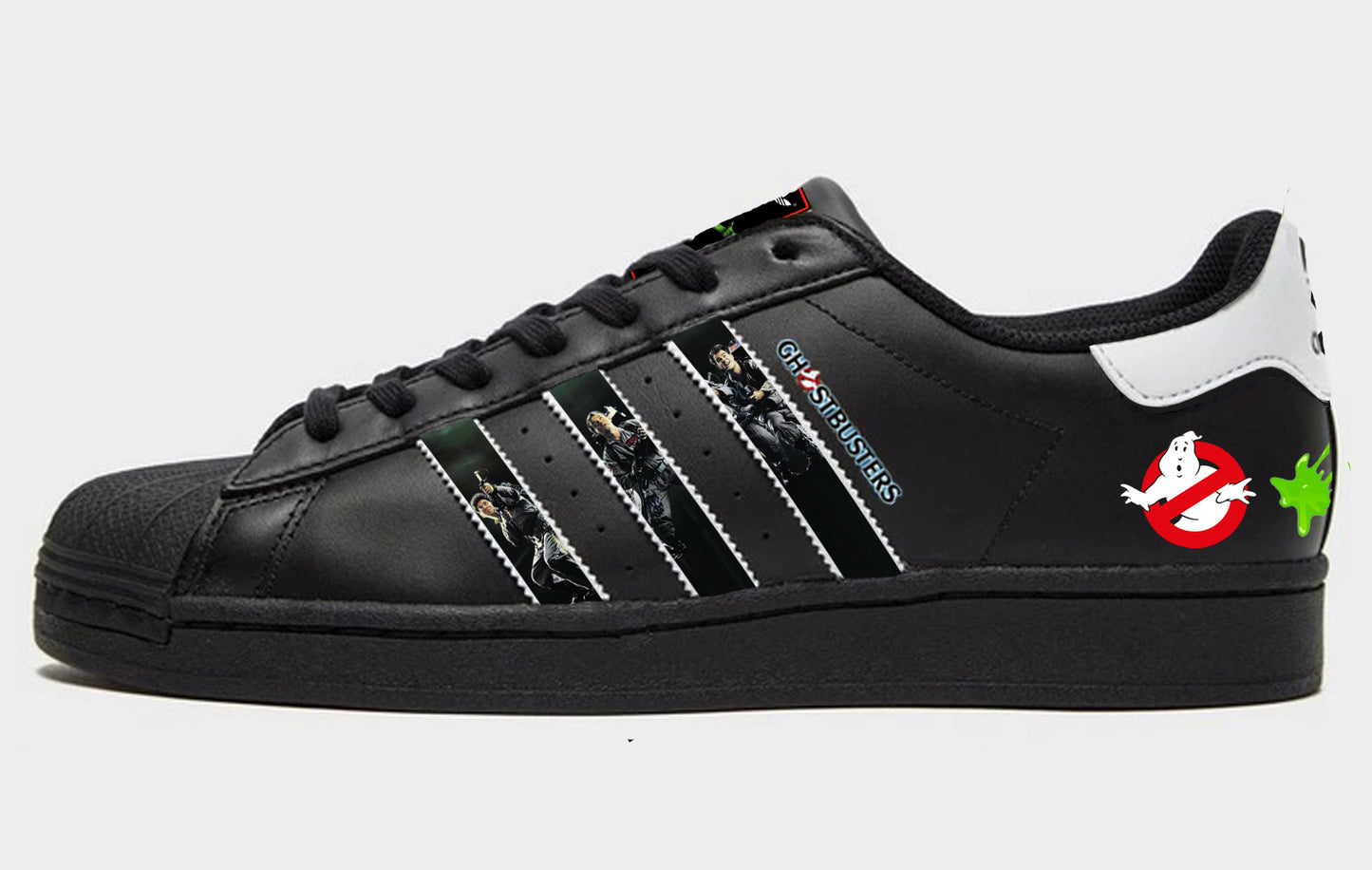 Limited edition Ghostbusters Black Adidas Superstar trainers / sneakers