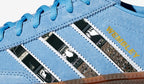 Limited edition Oasis Live 25 Wembley Adidas custom Light blue / white Handball Spezial trainers / sneakers