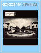 Limited edition Noel Gallagher Council Skies Adidas custom Blue / white Handball Spezial trainers / sneakers