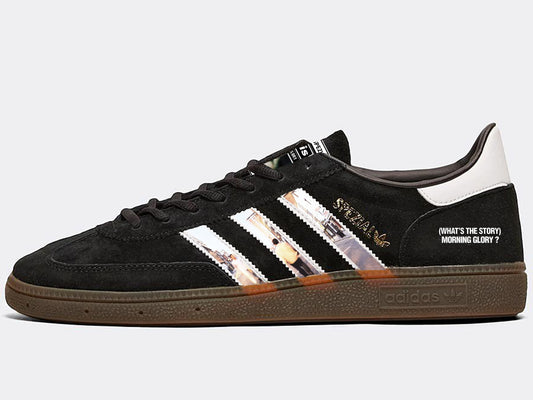 Limited edition Oasis What`s the story morning glory black / white Adidas custom Handball Spezial trainers / sneakers