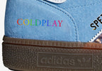Limited edition Coldplay - Music of the Spheres Adidas custom Light blue / white Handball Spezial trainers / sneakers