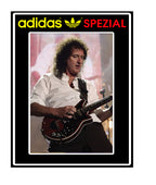 Limited edition Queen - Freddy Mercury / Brian May black / white Adidas custom Handball Spezial trainers / sneakers