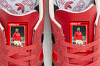 Limited edition Manchester United Eric Cantona inspired Red / Black Adidas custom Munchen trainers  / sneakers