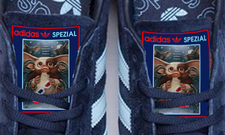 Limited edition Gremlins Navy Blue Adidas Spezial trainers / sneakers