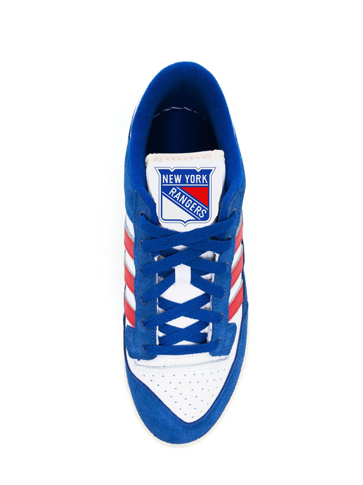 Limited edition Blue / White / Red New York Rangers Adidas centennial low trainers / sneakers