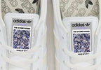 Limited edition The Stone Roses Made of Stone Custom Adidas leather Spezials off white / cream trainers / sneakers