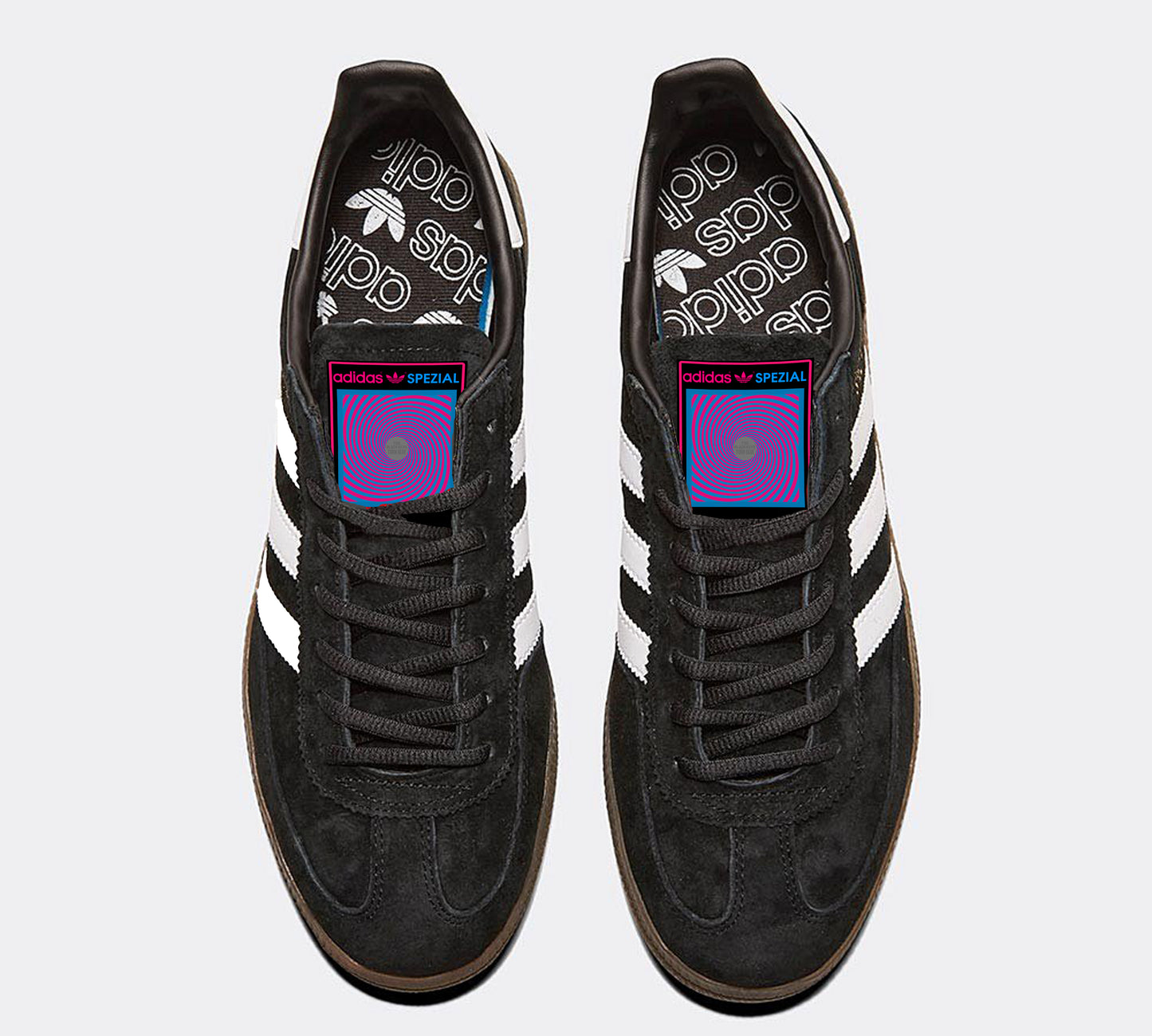 Limited edition The Black Keys "Turn Blue" Black Adidas custom Handball Spezial trainers / sneakers