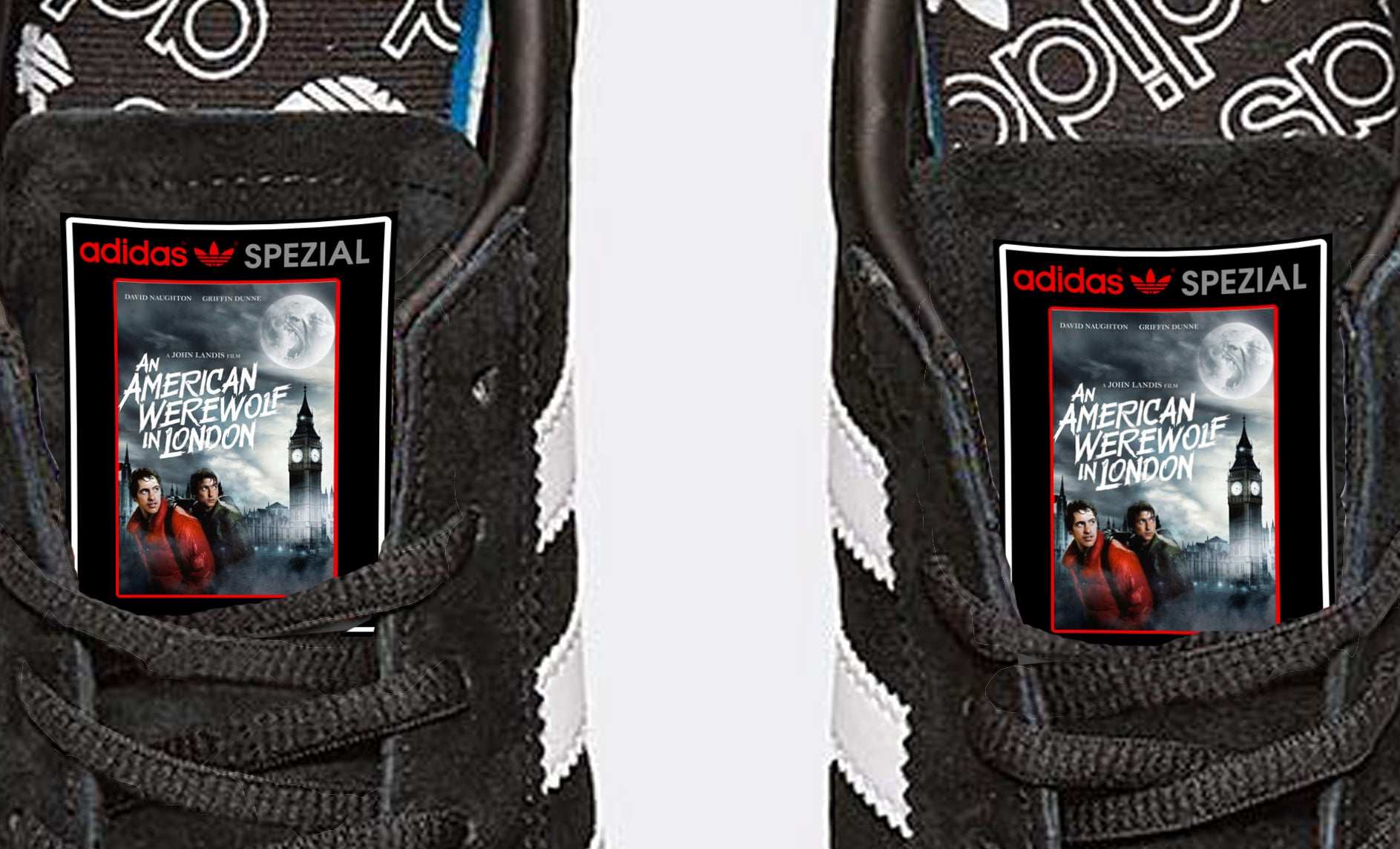 Limited edition An American Werewolf in London Black Adidas Spezial trainers / sneakers