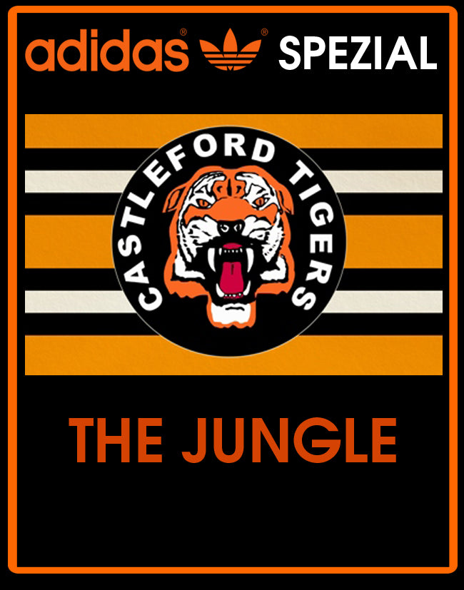 Limited edition Adidas Castleford Tigers black /orange/ white Spezial trainers / sneakers