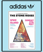 Limited edition The Stone Roses Spike Island adidas original Navy / Sky Blue Handball Spezial custom trainers / sneakers