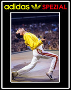 Limited edition Queen - Freddy Mercury / Brian May black / white Adidas custom Handball Spezial trainers / sneakers