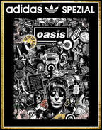 Limited edition Oasis Wonderwall lyrics inspired black / white  Adidas custom Handball Spezial trainers / sneakers