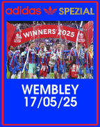 Limited edition Crystal Palace FA Cup winners 25 Adidas custom Blue / Red Spezial trainers / sneakers
