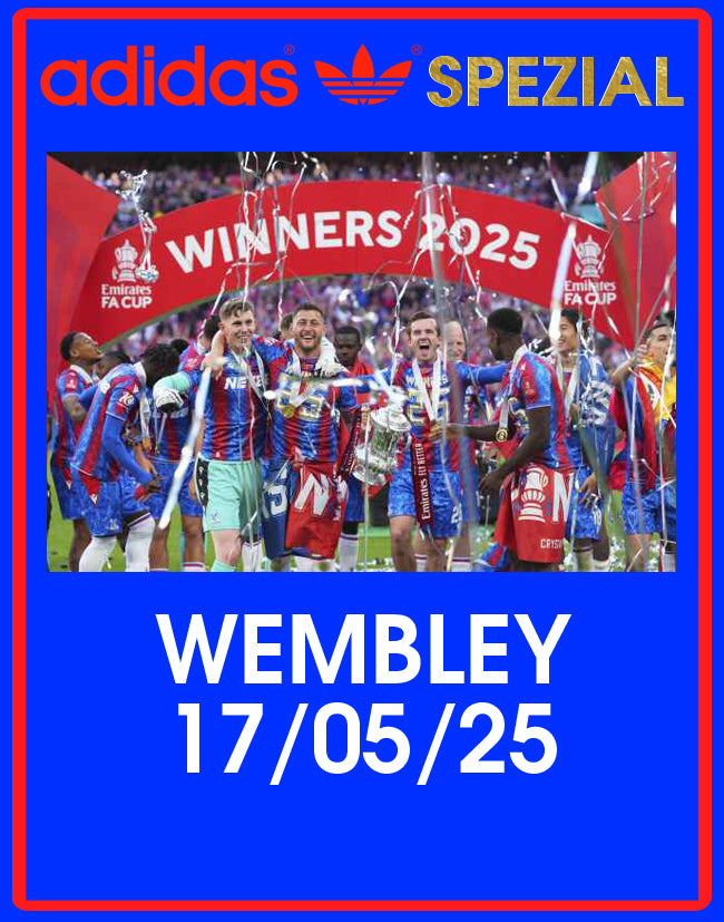 Limited edition Crystal Palace FA Cup winners 25 Adidas custom Blue / Red Spezial trainers / sneakers