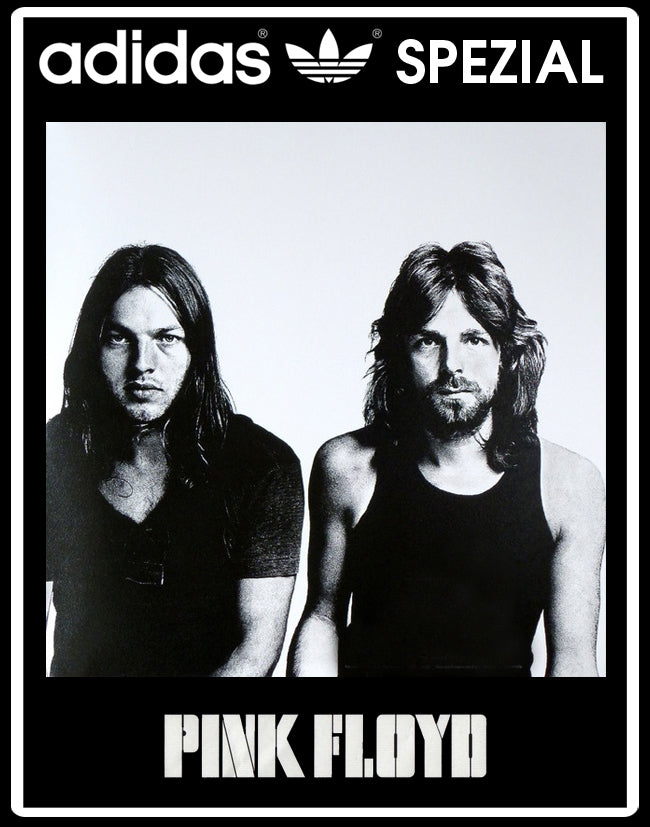 Limited edition Pink Floyd Meddle black / white Adidas custom Handball Spezial trainers / sneakers