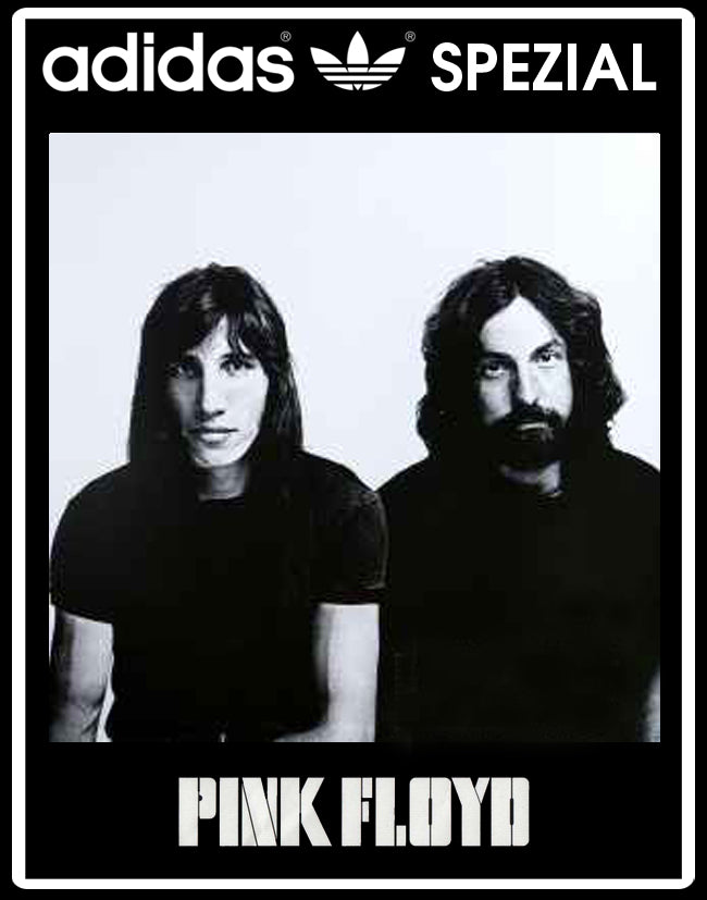 Limited edition Pink Floyd Meddle black / white Adidas custom Handball Spezial trainers / sneakers