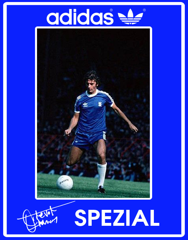 Limited edition Birmingham City Trevor Francis  blue / white Adidas custom Handball Spezial trainers /sneakers