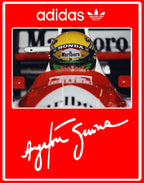 Limited edition F1 Ayrton Senna Red / White Adidas custom Jabaar trainers / sneakers