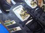 Limited edition The Verve, Urban Hymns inspired navy blue /sky blue Adidas custom Handball Spezial trainers / sneakers