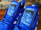Limited edition Chelsea FC Didier Drogba inspired blue /white/ suede Adidas custom Handball Spezial  trainers / sneakers