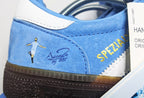 Limited edition Manchester City Sergio Aguero inspired Blue /White/ Adidas Handball Spezial trainers / sneakers