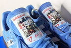 Limited edition U2 Achtung Baby Sky blue / white Adidas custom Handball Spezial trainers / sneakers