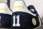 Limited edition retro Newcastle Tino Asprilia inspired Black /White/  Adidas custom Handball Spezial trainers / sneakers