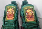 Limited edition Home Alone Christmas movie green / red Adidas Handball Spezial trainers / sneakers