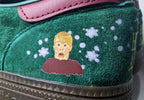 Limited edition Home Alone Christmas movie green / red Adidas Handball Spezial trainers / sneakers