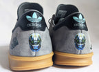 Limited edition F1 Lewis Hamilton grey / black Adidas custom Hamburg trainers / sneakers