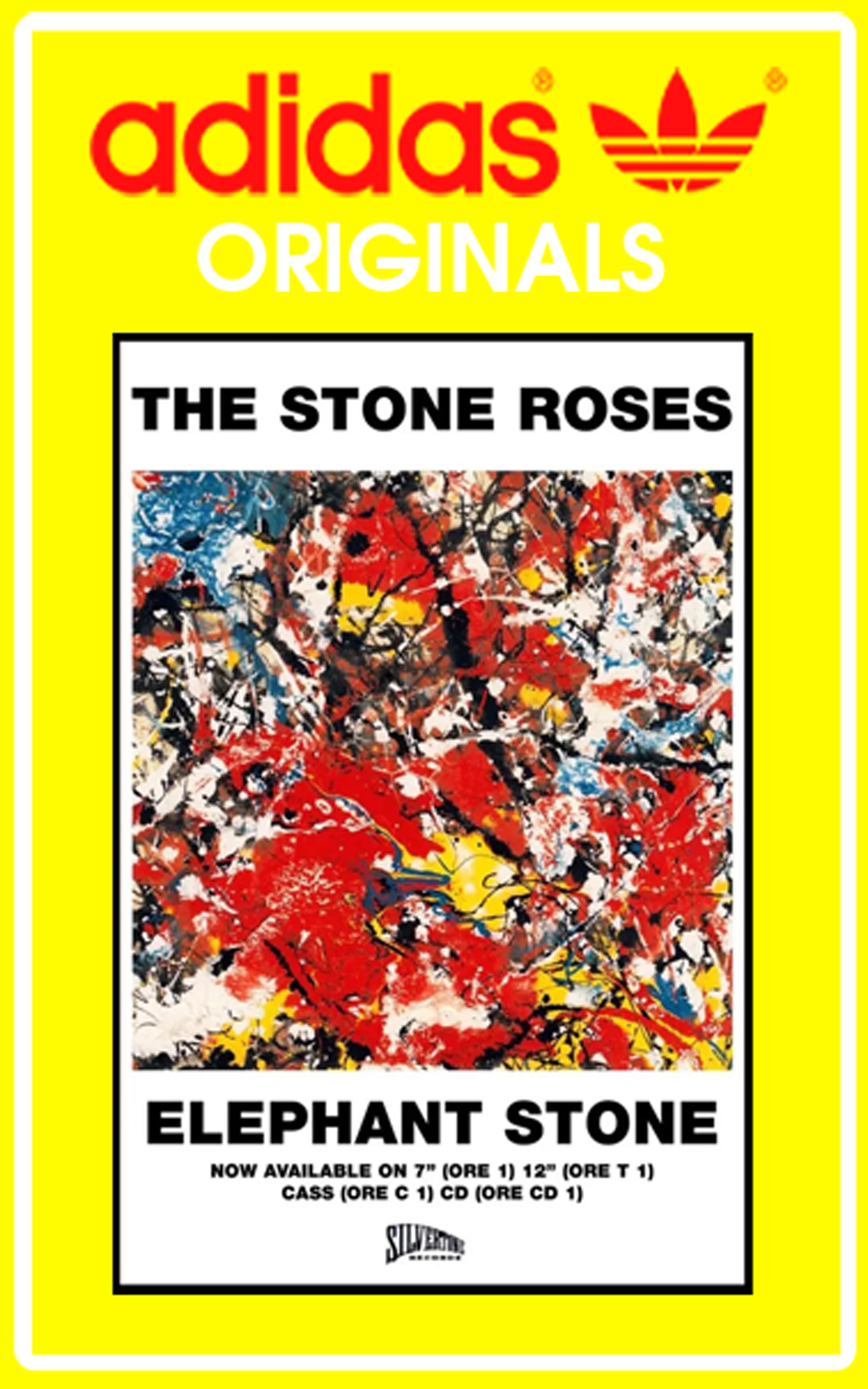 Limited edition The Stone Roses Elephant Stone Adidas Sunshine yellow / red  trainers / sneakers