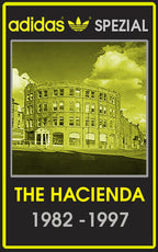 Limited edition The Hacienda Fac 51 Factory records Black / yellow Adidas custom Handball Spezial trainers / sneakers