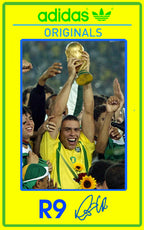 Limited edition Brazil Ronaldo 9 yellow / green suede adidas originals Sunshine trainers by Sneak customs