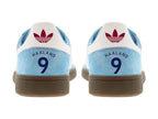 Limited edition Manchester City Erling Haaland inspired blue/ white / burgundy Adidas custom Handball Spezial trainers / sneakers