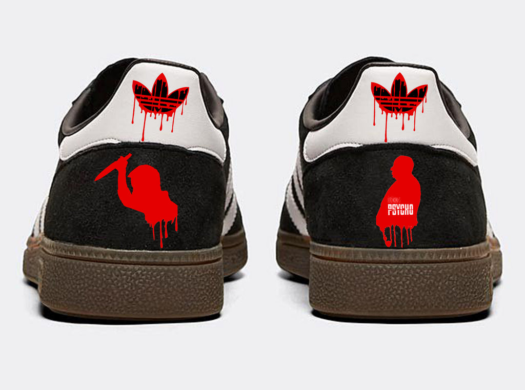 Limited edition Hitchcock`s Psycho movie Black / White / red Adidas Handball Spezial trainers / sneakers