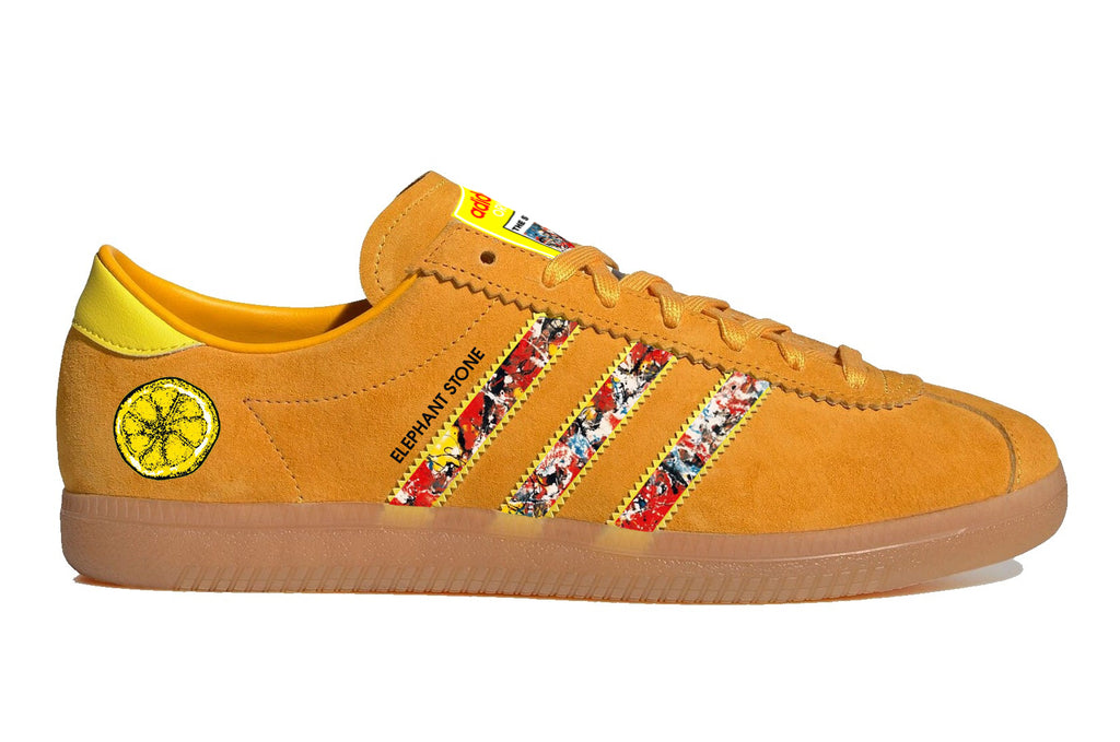 Limited edition The Stone Roses Elephant Stone Adidas Sunshine yellow / red  trainers / sneakers