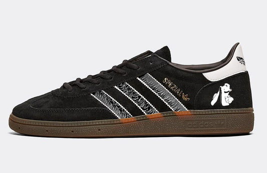 Limited edition Joy Division Unknown Pleasures black / white Adidas custom Handball Spezial trainers / sneakers